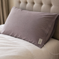 Close up of grounding pillowcase fabric