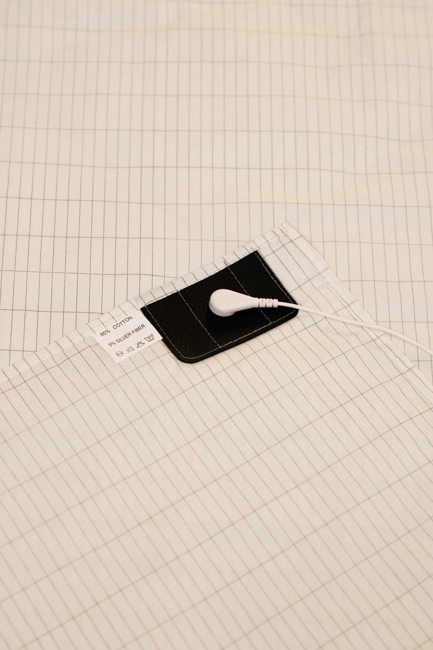 Close up of organic grounding sheet fabric