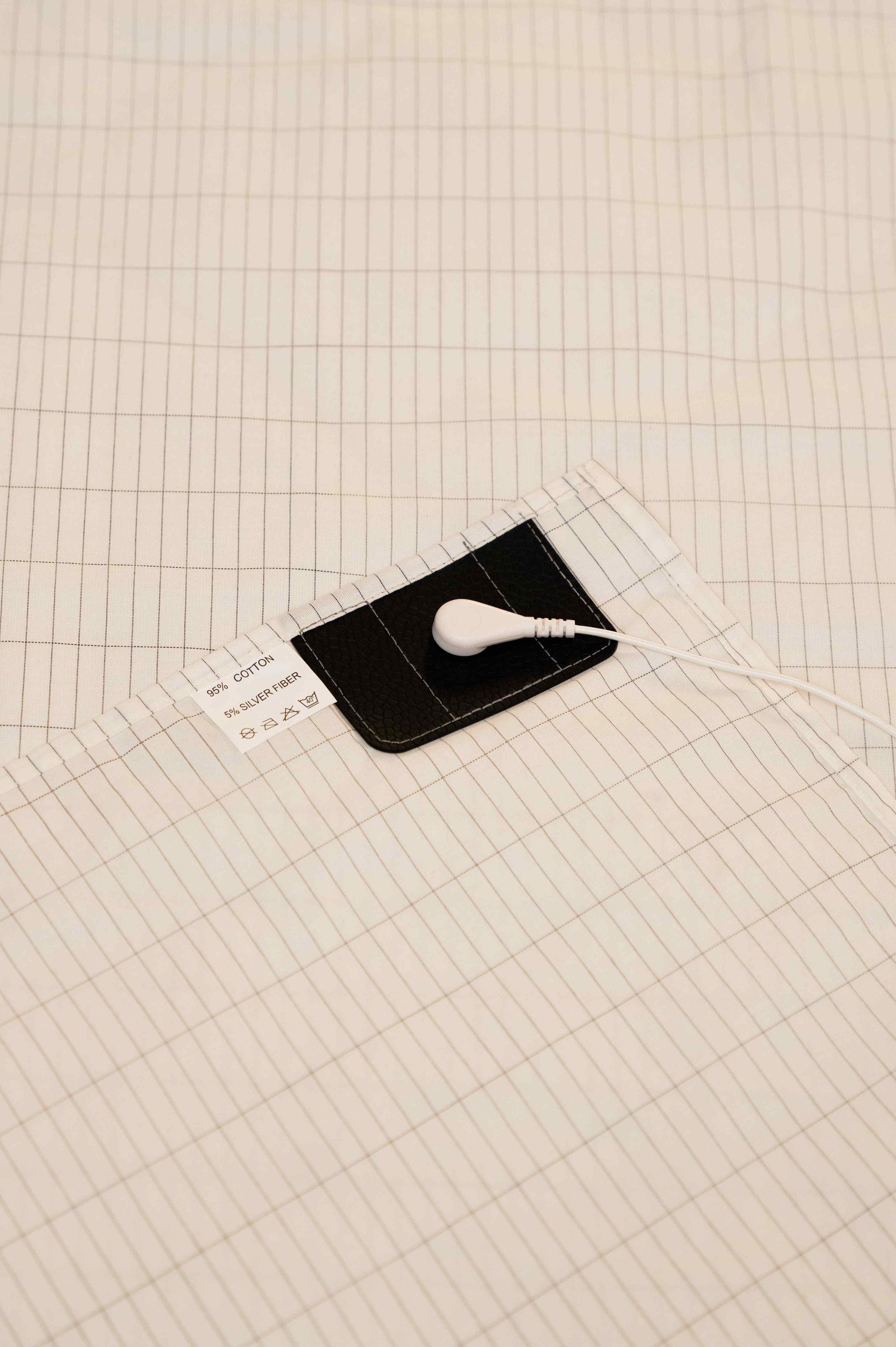 Close up of organic grounding sheet fabric